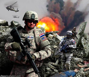 Military fighting for corporations
